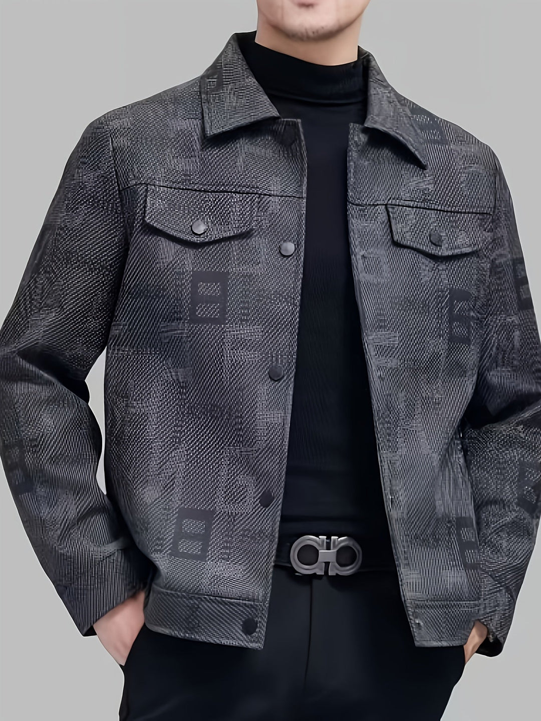 Fletcher | Mønstret Trucker Jakke