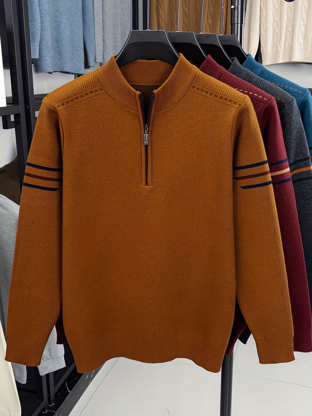 Nathan | Half-Zip Mock Neck Sweater