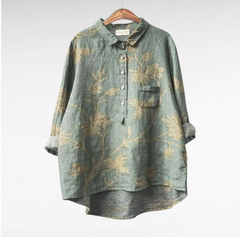 Leslie | Stilfuld Multifarvet Bluse med Blomster