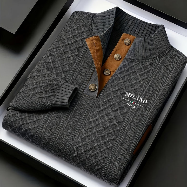 Lorenzo | Tekstureret Ståkrave Sweater