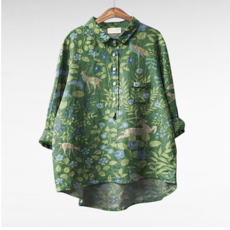 Leslie | Stilfuld Multifarvet Bluse med Blomster