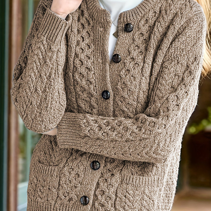 Fern | Tekstureret Knappet Cardigan