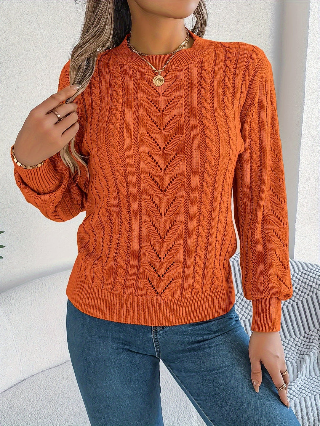 Blythe | Kabelstrikket Tekstur Sweater