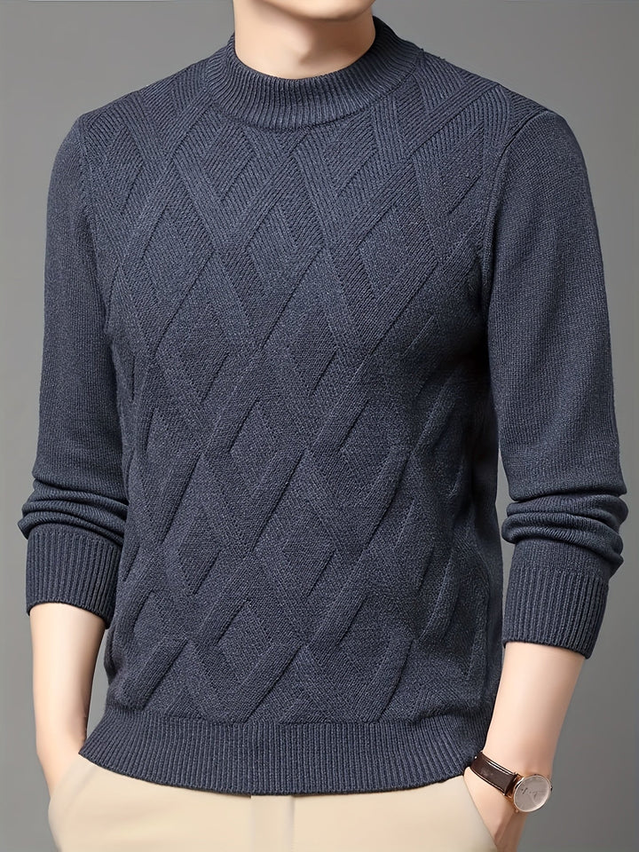 Ellis | Tekstureret Mock-Neck Sweater