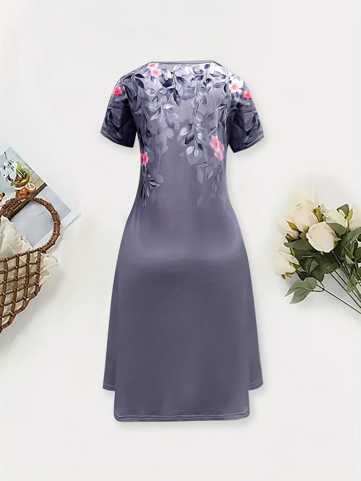 Marjorie | Graceful Floral A-Line Kjole