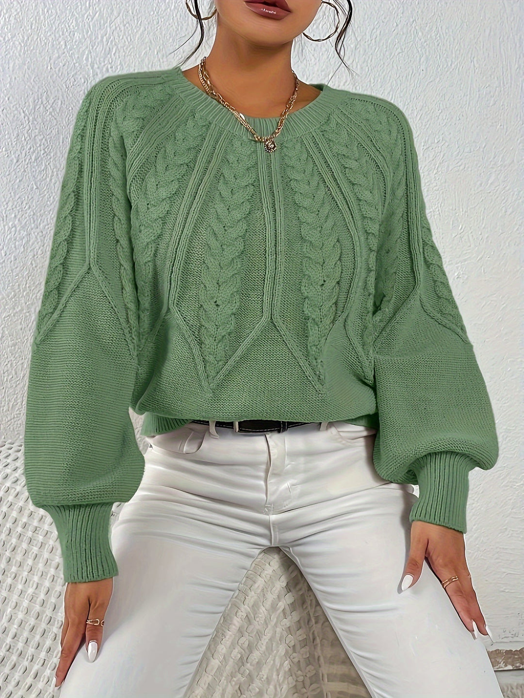 Eleanor | Afslappet Kabelstrik Sweater