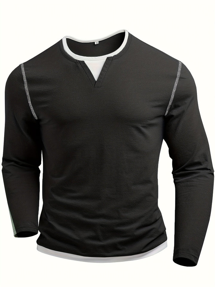 Nathan | Raffineret Notch-Neck Henley Skjorte