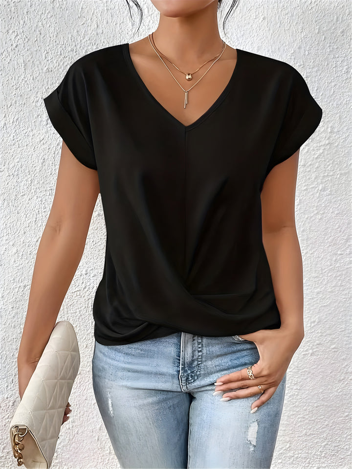 Kathrina | Elegant Twist-Front V-Hals Top