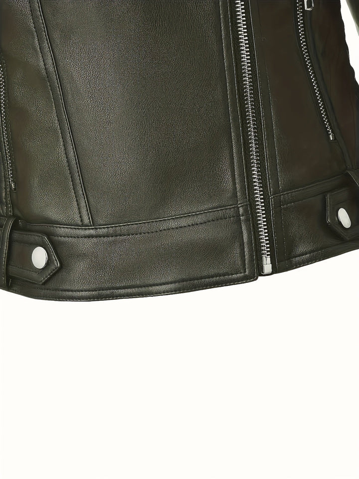 Mabel | Sculpted Zip-Front Moto Jakke