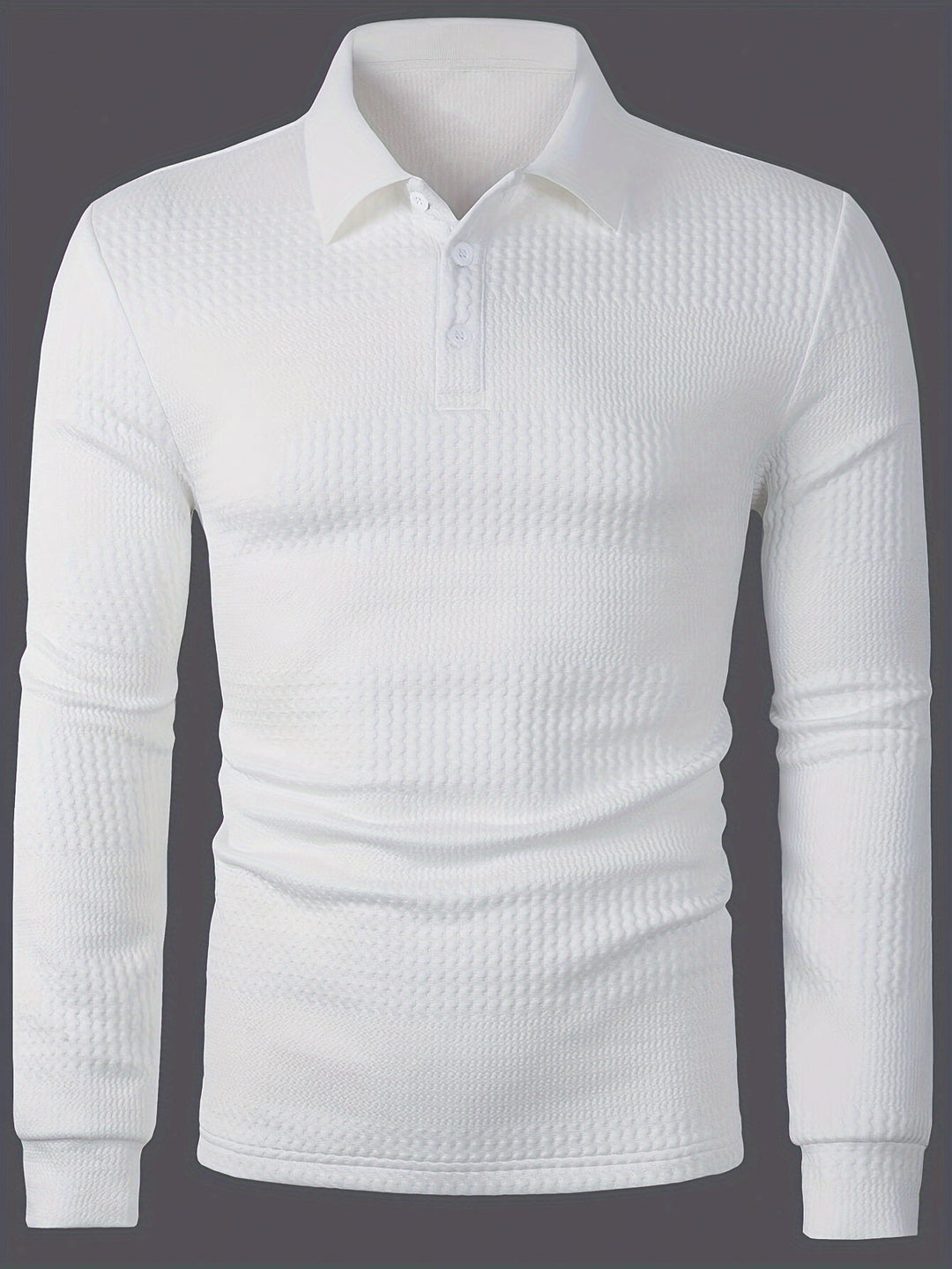 Fletcher | Tekstureret Langærmet Polo Shirt