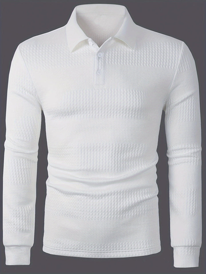 Fletcher | Tekstureret Langærmet Polo Shirt