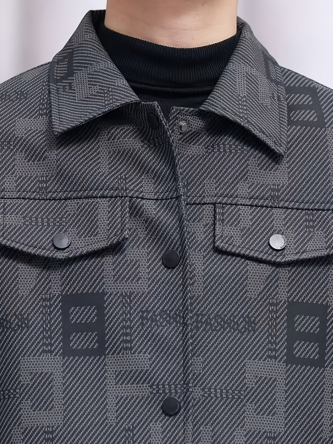 Fletcher | Mønstret Trucker Jakke