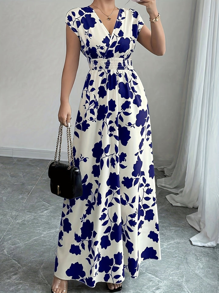 Delilah | Flydende Blomster Maxi Kjole