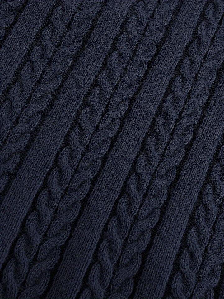 Gideon | Kabelstrikket V-hals Sweater Vest