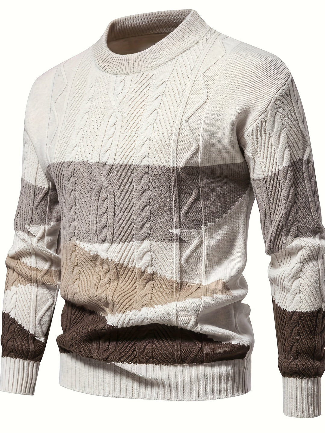 Simon | Tekstureret Farveblok Sweater