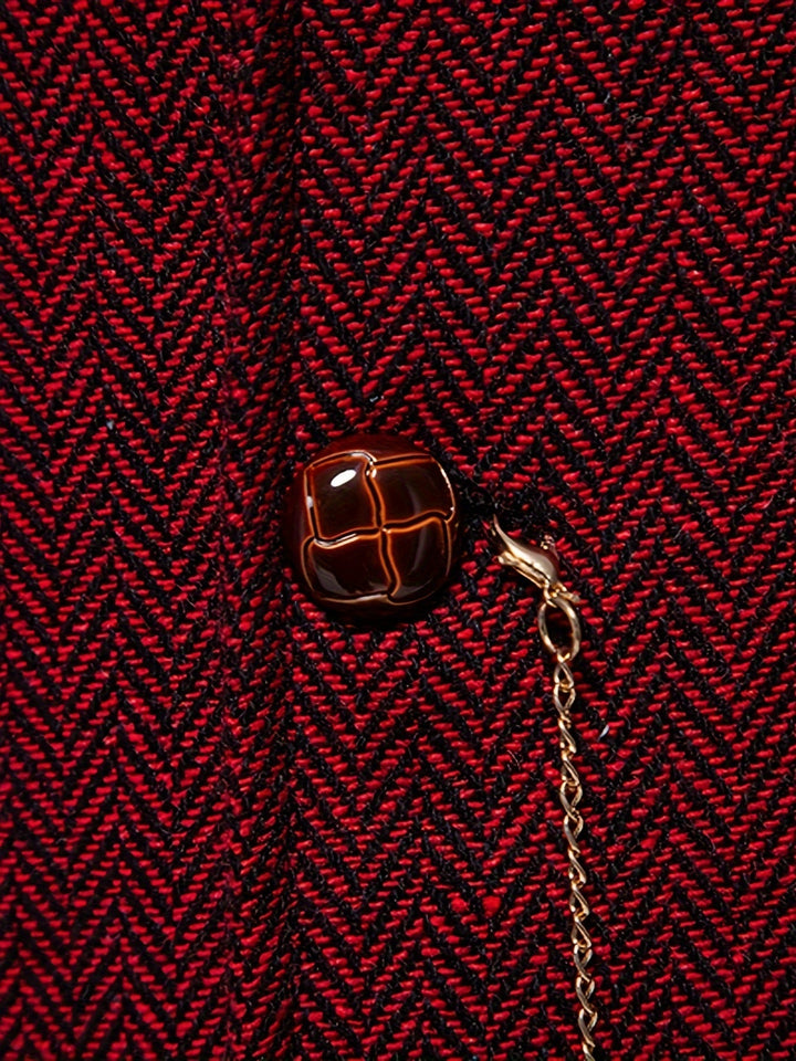 Edmund | Herringbone Enkeltknappet Vest