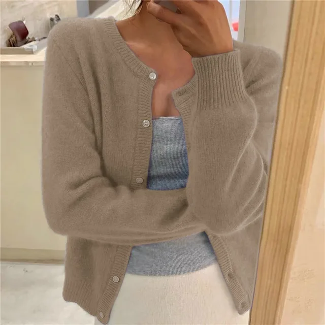Delphina | Blød Knap-Front Cardigan