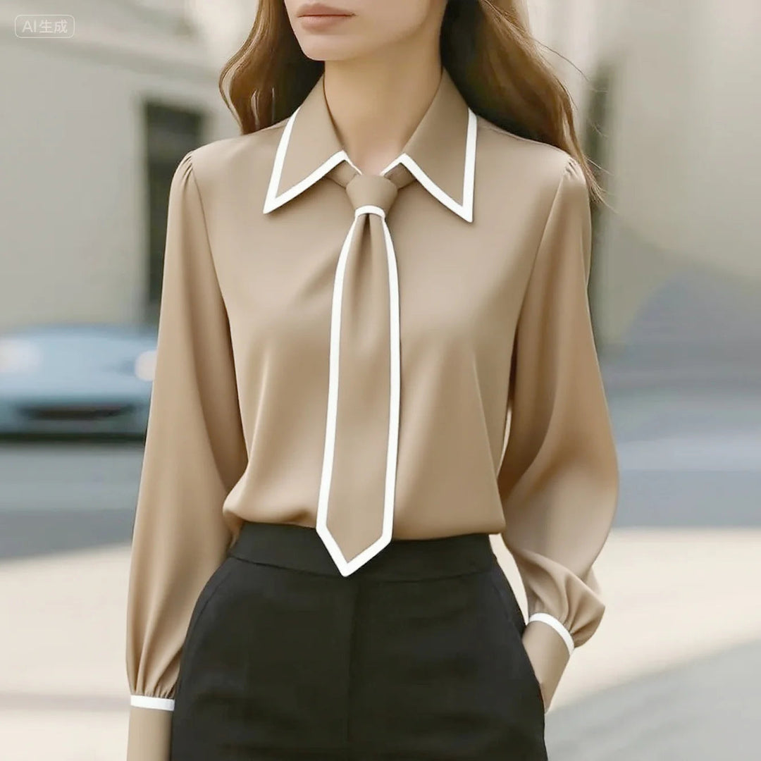 Adelina | Kontrast Slips Bluse