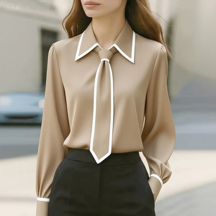 Adelina | Kontrast Slips Bluse