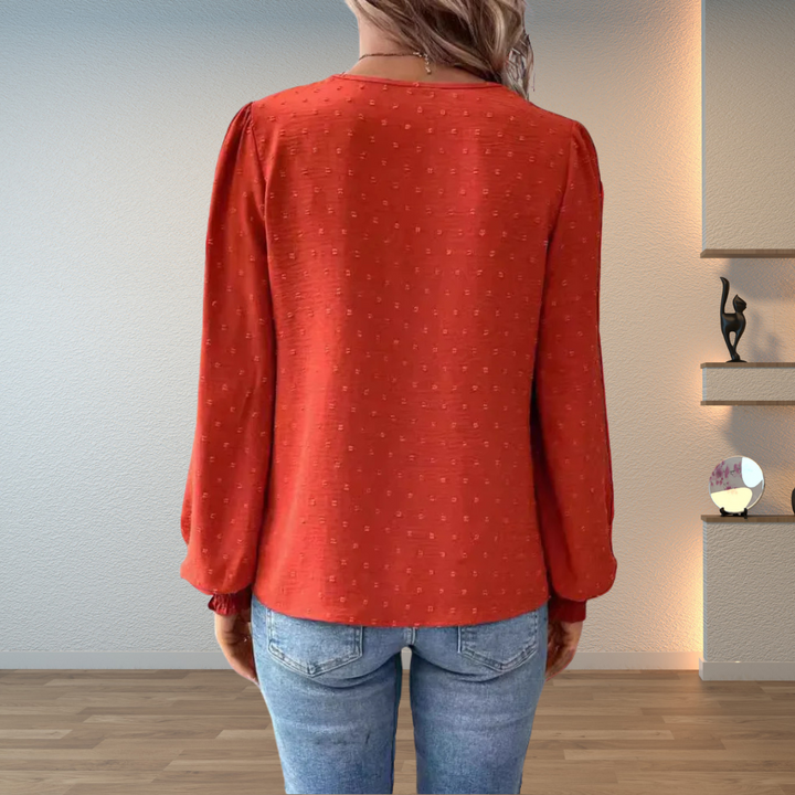Marlene | Elegant Bluse med Blondekant