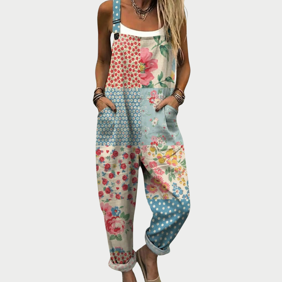Adriana | Stilfuld Multi Floral Patch Jumpsuit