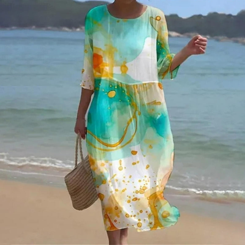 Miranda | Elegant Blomstret Sommerkjole