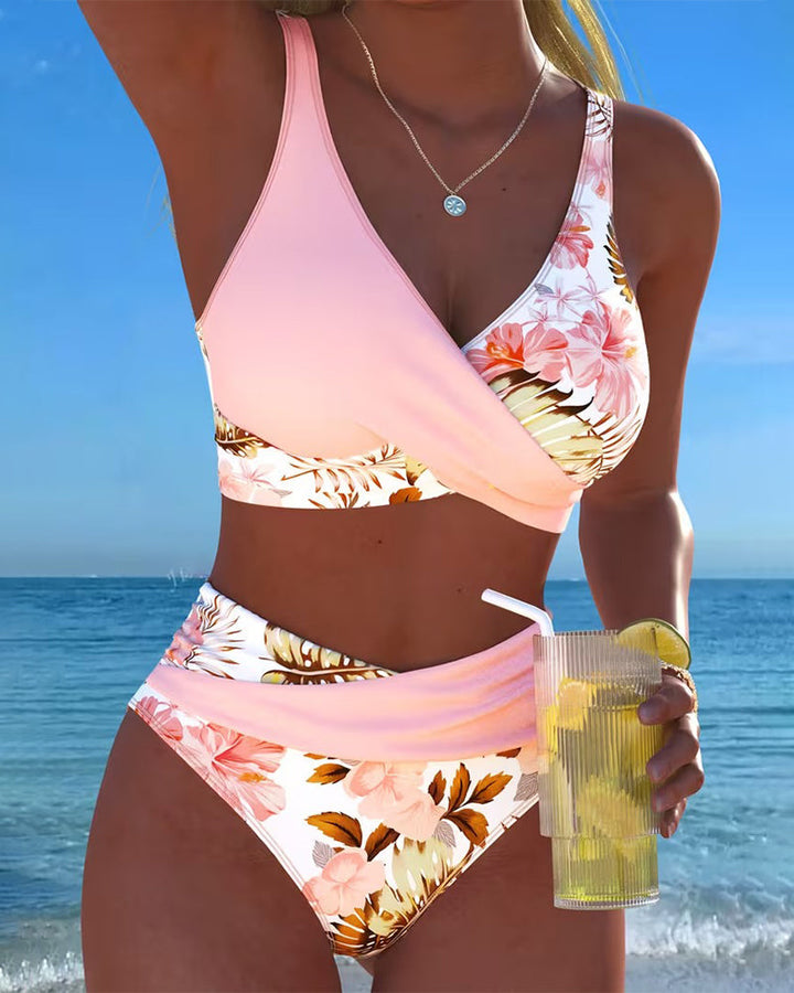 Vivienne | Blomsterkontrast Cut-Out Bikini