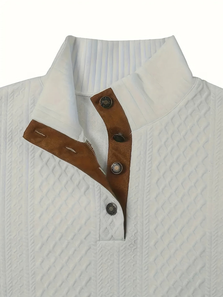 Ronan | Ståkrave Knap Henley Sweater