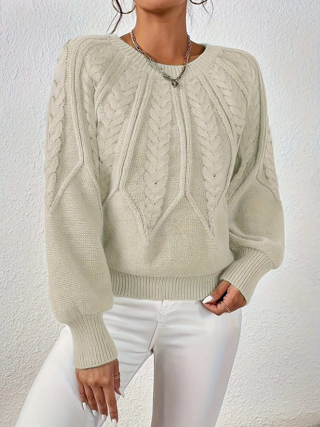 Eleanor | Afslappet Kabelstrik Sweater