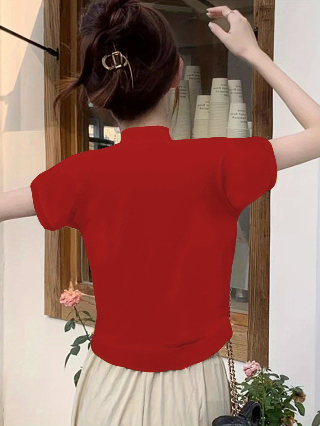 Della | Forfinet Mock-Neck Top