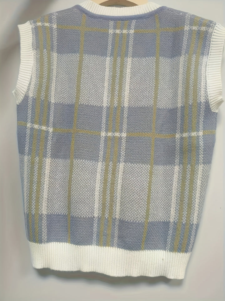 Marnie | Vintage Ternet V-Hals Sweater Vest