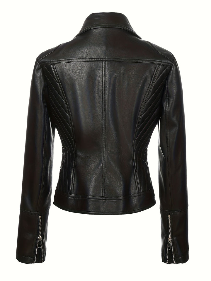 Mabel | Sculpted Zip-Front Moto Jakke