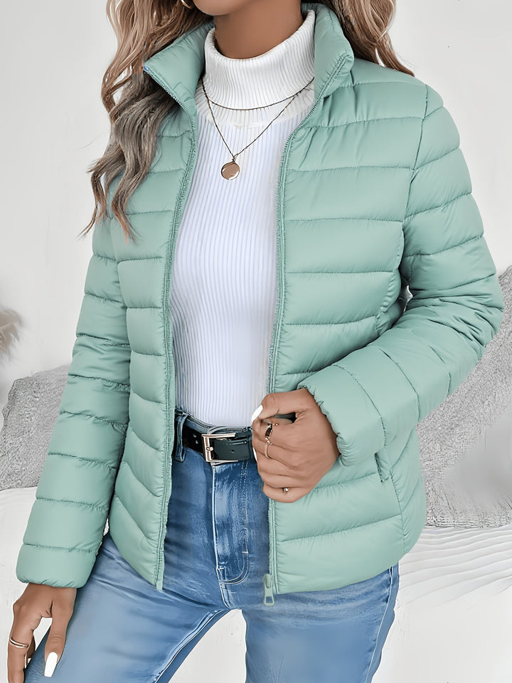 Vivienne | Letvægts Stand-Collar Puffer Jakke