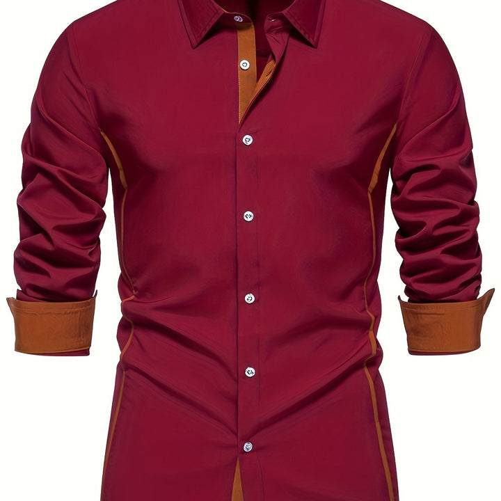 Anthony | Kontrast Trim Button-Up Skjorte