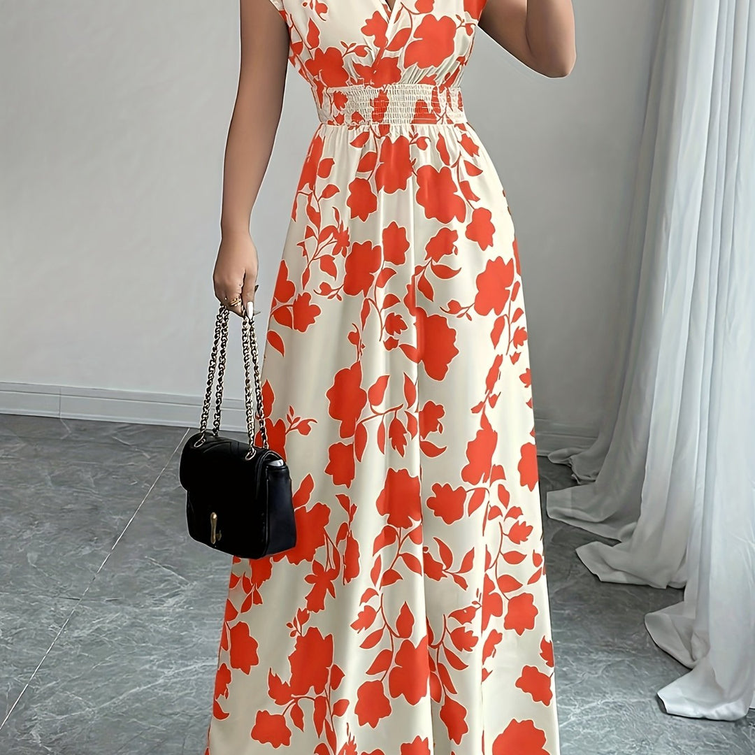 Delilah | Flydende Blomster Maxi Kjole