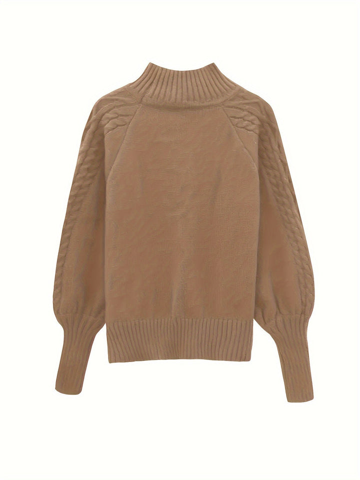 Eloise | Tekstureret Halv-Krave Sweater