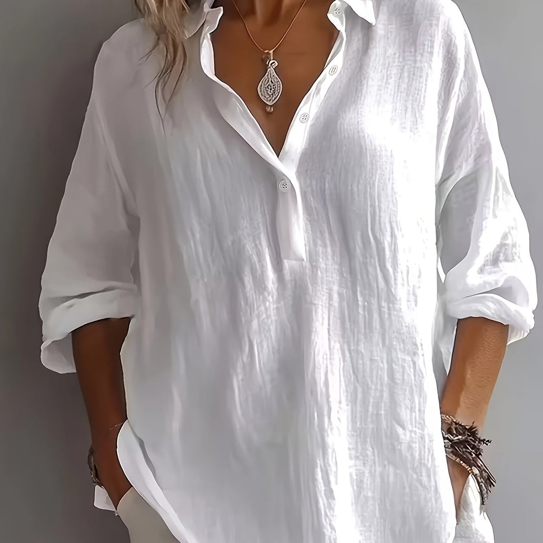 Freya | Afslappet Bluse med Krave