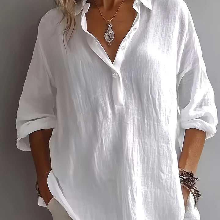 Freya | Afslappet Bluse med Krave