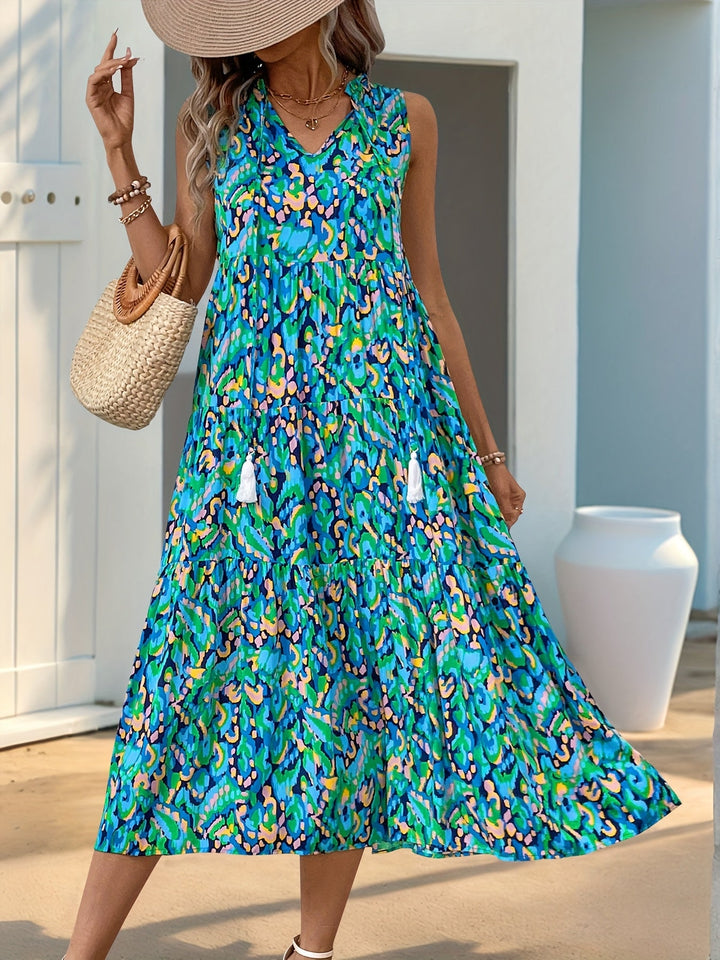 Delia | Flydende Bohemian Maxi Kjole