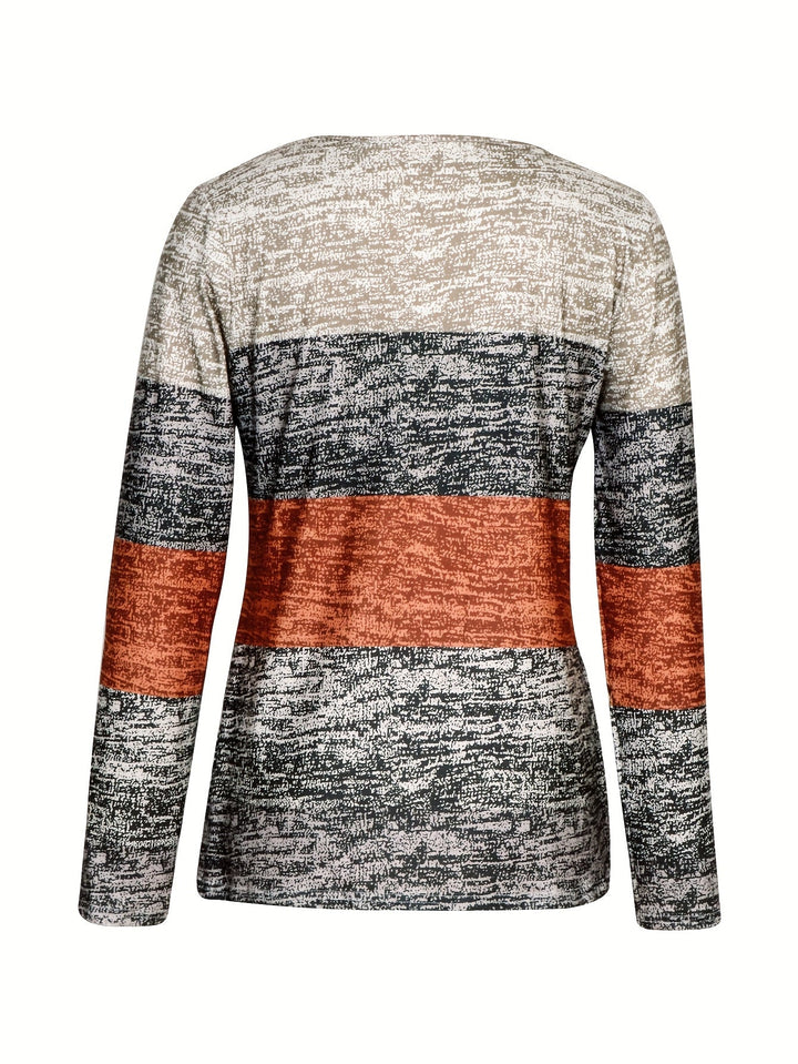 Ophelia | Farveblok Kvart-Zip Top