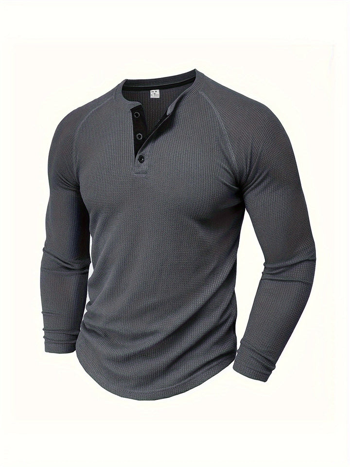 Graham | Klassisk Button Henley Skjorte