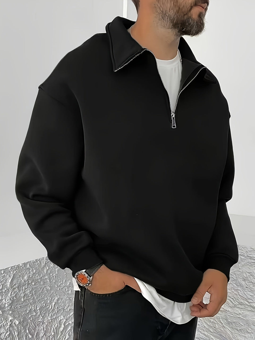 Nathaniel | Cozy Half-Zip Sweatshirt