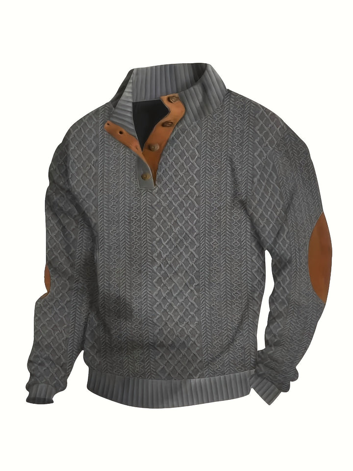 Ronan | Ståkrave Knap Henley Sweater