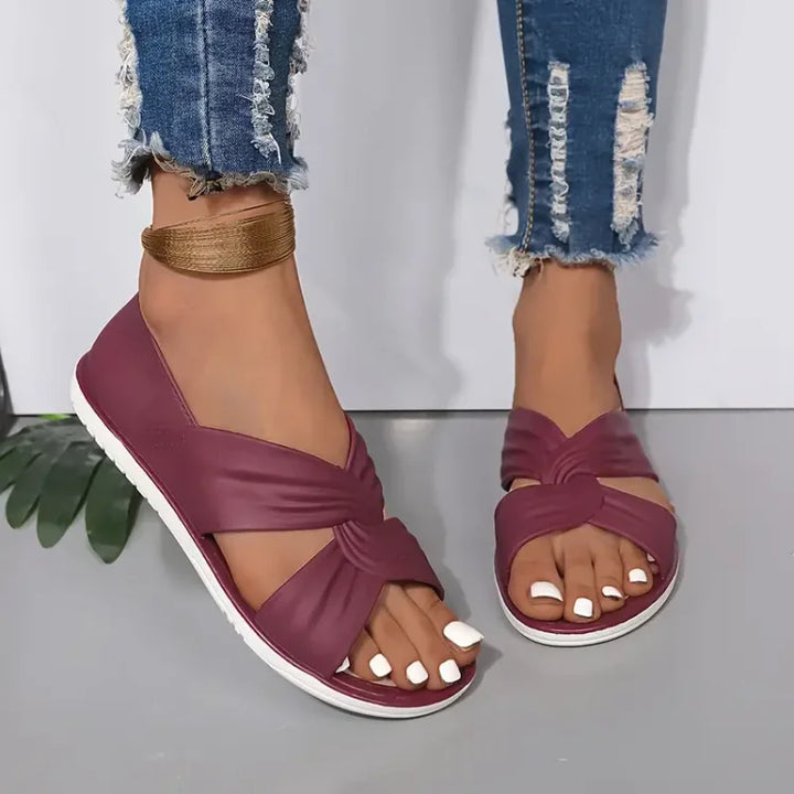 Elena | Polstrede Krydsrem Sandaler