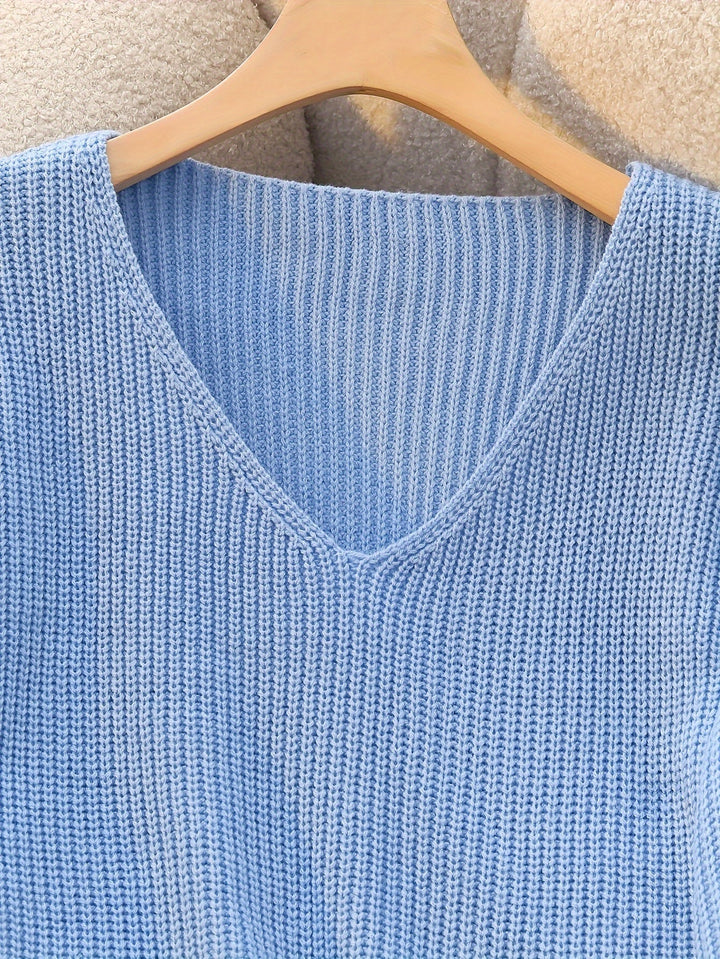 Verity | Ribbede V-Hals Sweater
