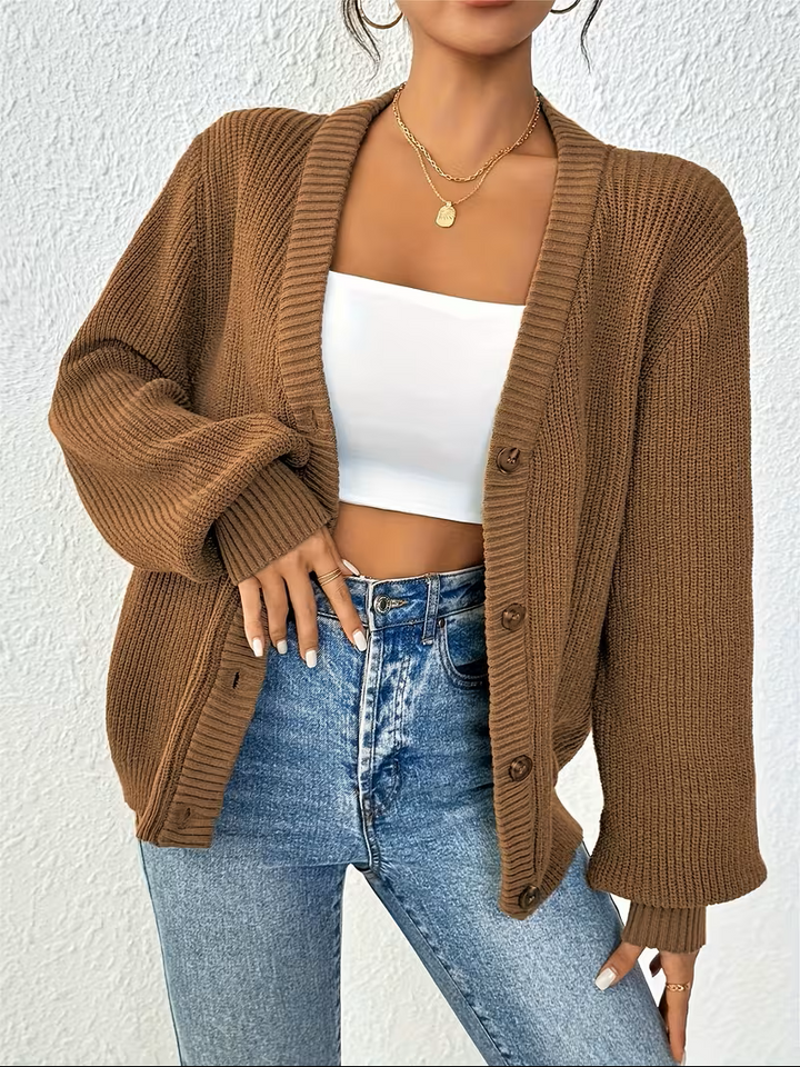 Maribel | Afslappet Knap-Front Cardigan