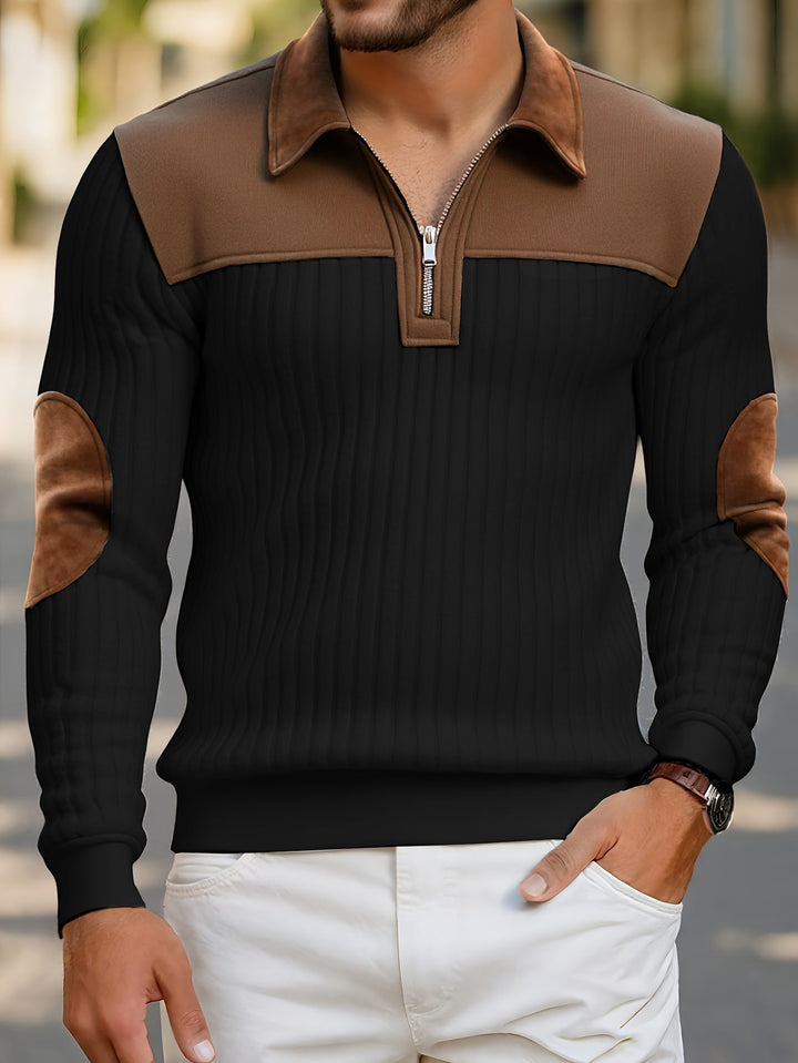 Roland | To-farvet Quarter-Zip Pullover