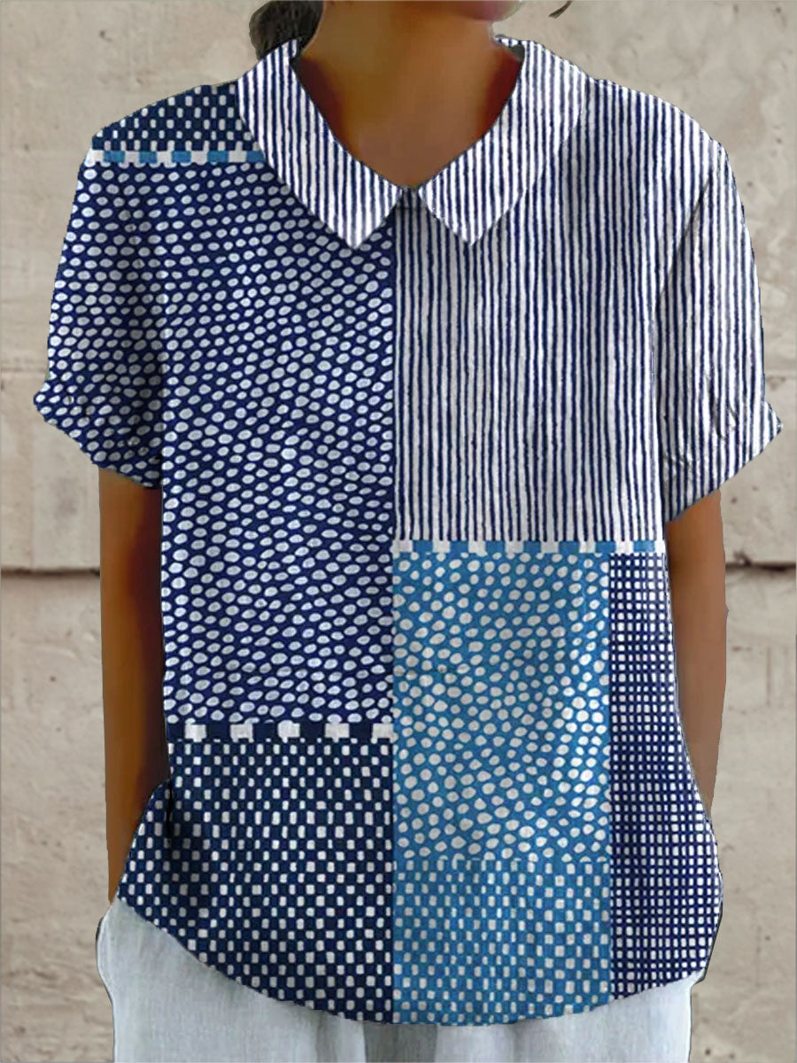 Victoria | Elegant Patchwork Kunstskjorte