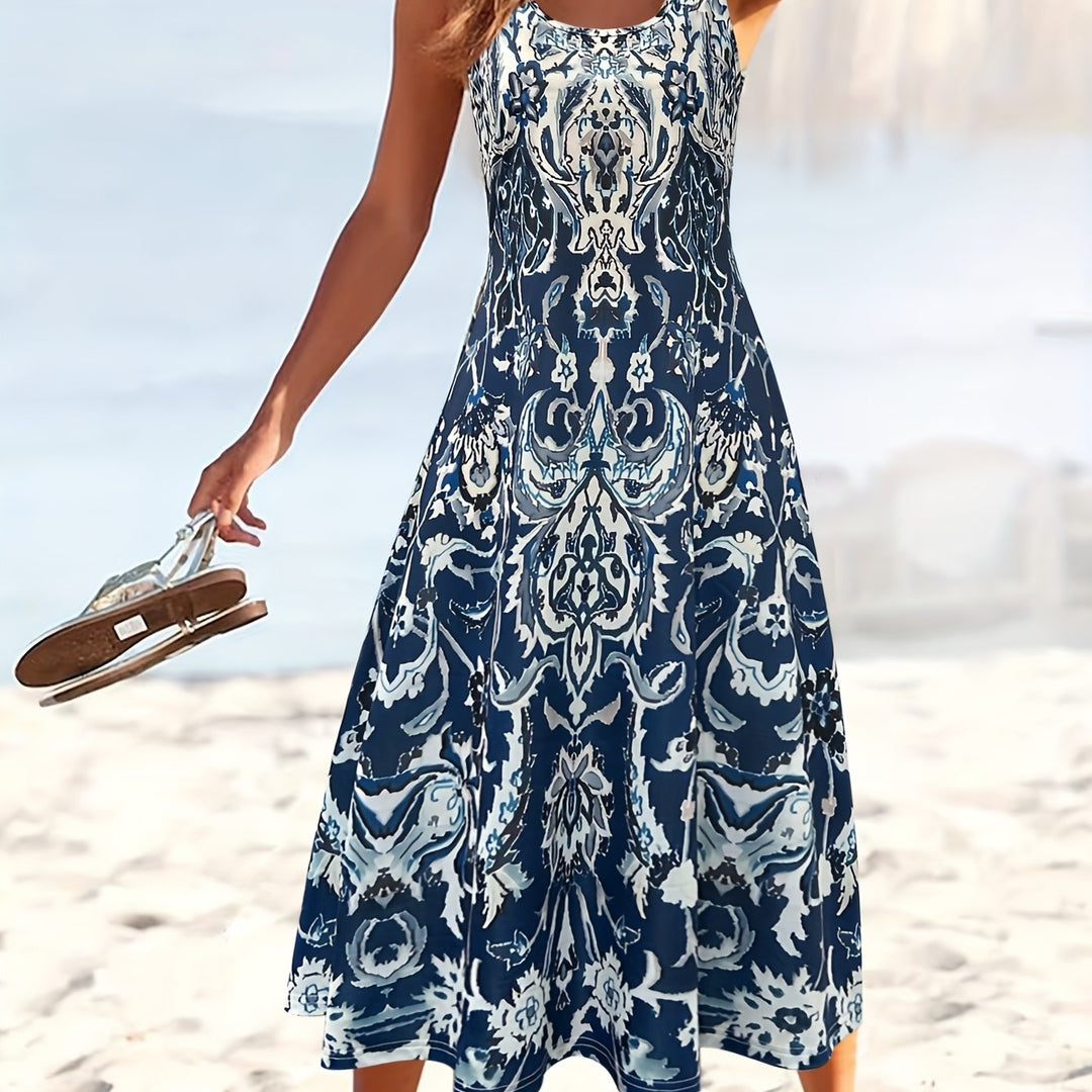 Odette | Flydende Blomster Maxi Kjole