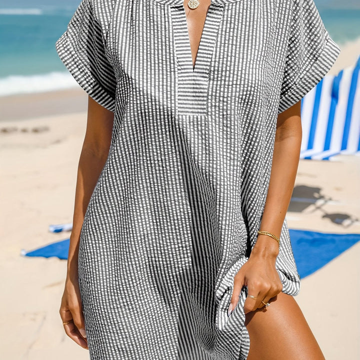 Marina | Let Stribet Strand Cover-Up